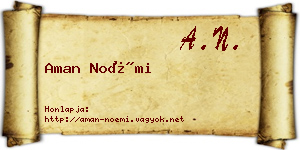 Aman Noémi névjegykártya